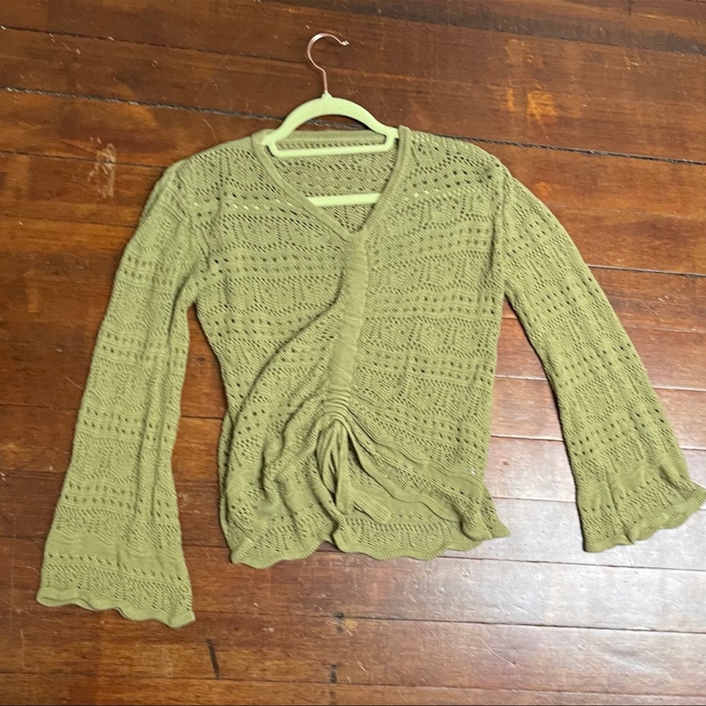 Avocado Green Knit Top